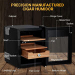 Zigarrenschrank mit integriertem Hygrometer und Thermometer