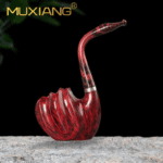 Freehand Bruyère-Pfeife in Rot mit Schwanenform