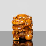 Handgeschnitzte Freehand-Löwenpfeife aus Bruyèreholz München