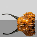 Handgeschnitzte Freehand-Löwenpfeife aus Bruyèreholz München