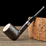 Große Bruyère-Billardpfeife mit Meerschaum-Einsatz