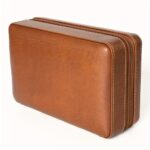 Vintage Reise-Zigarrenetui aus echtem Leder