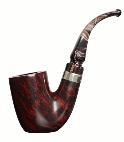 Edle Freehand-Pfeife mit Silberapplikationen