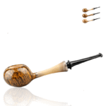 Handgefertigte Bruyèreholz-Apple-Pfeife mit Hornring