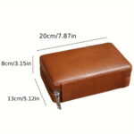 Vintage Reise-Zigarrenetui aus echtem Leder