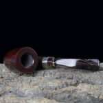 Edle Freehand-Pfeife mit Silberapplikationen