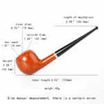 Personalisierte Langholm-Pfeife aus Bruyèreholz