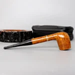 Handgefertigte Pfeife aus Bruyère-Holz mit geradem Mundstück und 9-mm-Filtern