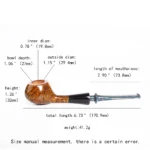 Bruyère-Holz Pfeife mit geradem Mundstück für Damen