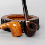 Handgefertigte Pfeife aus Bruyère-Holz mit geradem Mundstück und 9-mm-Filtern