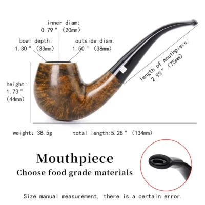 kf Se8b03292628d471b90815f73df0016faU MUXIANG Briar Wood Carved Tobacco Briarwood Smoking 9mm Pipe with clean tool Classic Carving Technique Chinese 1 Bester Onlineshop für Pfeifen- und Zigarrenzubehör