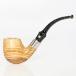 Handgefertigtes 9 mm Bent Billard-förmiges Olivenholz Pfeifen