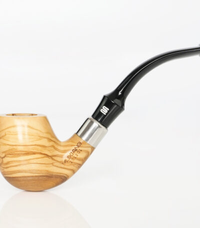 Handgefertigtes 9 mm Bent Billard-förmiges Olivenholz Pfeifen