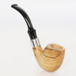 Handgefertigtes 9 mm Bent Billard-förmiges Olivenholz Pfeifen