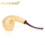 Bruyère-Kugelfisch-Tabakpfeife mit Vergoldung