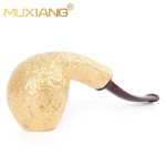 Bruyère-Kugelfisch-Tabakpfeife mit Vergoldung