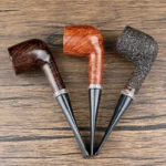 9-mm Bruyère-Holz Billardpfeife mit Zierring