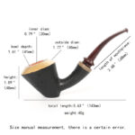 Handmade Luxury Sandblasted Tabletop Tobacco Pipe