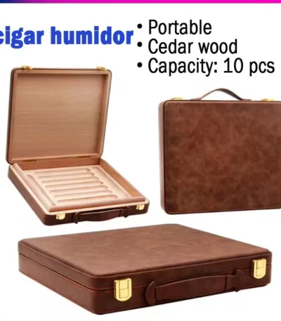 Tragbarer Zigarren-Humidor mit Bock