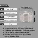 64 mm Edelstahl-Kräutermühle mit Pollensammler