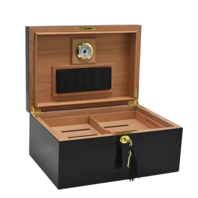 kf Sbc51417dea7a4af2b1b9f76606550fce6 Cigar Humidor With Hygrometer Humidifier Cedar Wood Humidor Box Cigar Case Fit 100 120 Cigars Cabine Bester Onlineshop für Pfeifen- und Zigarrenzubehör