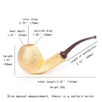 Handgefertigte Tabakpfeife mit Vergoldung