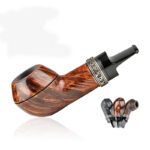 Kurzer Schaft Briarwood Bulldog Pfeife mit Silberring