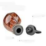 Kurzer Schaft Briarwood Bulldog Pfeife mit Silberring