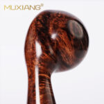 Rauchpfeife aus massivem Holz mit Hornring