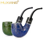 Bruyère Pfeife im ungarischen Big-Bend-Stil mit Krokodilhaut-Optik