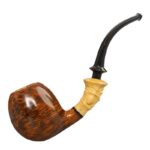 Traditionelle gebogene Bruyère-Holzpfeife