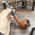 Handgefertigte gerade 9-mm-Bruyère-Holz-Pfeife