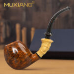 Traditionelle gebogene Bruyère-Holzpfeife