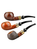 Gebogene Apfelpfeife mit langem Griff