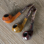 Gebogene Bulldog Pfeife