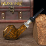 Handgefertigte Bulldog-Pfeife mit geradem Stiel