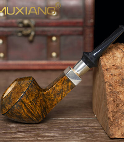 Handgefertigte Bulldog-Pfeife mit geradem Stiel