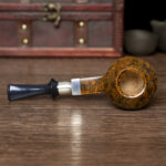 Handgefertigte Bulldog-Pfeife mit geradem Stiel