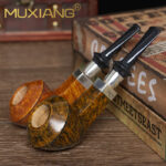 Handgefertigte Bulldog-Pfeife mit geradem Stiel