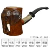 Heather hand-carved elephant pipe dark mouthpiece color random color