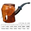 Heather wood hand-carved elephant pipe light color Cigarette holder color is random