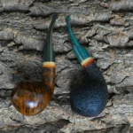 Handgemachte gebogene Apfelholz-Pfeife