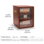 vintage hölzerner Zigarrenschrank