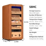 elektronischer Humidor Zedernholz
