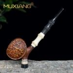 Freehand importierte Bruyère-Pfeife mit handgeschnitztem Bambus