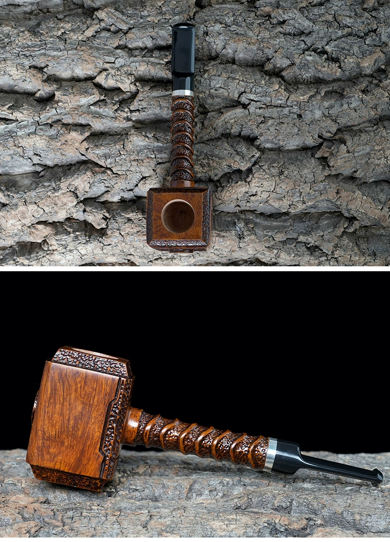 O1CN01N9skFW2GtwvNyYwah 2119809074 Freehand handgeschnitzte Thorhammer-Pfeife
