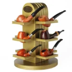 drehbarer Pfeifenständer aus Massivholz