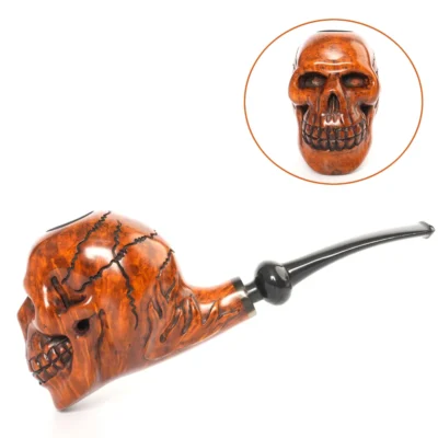 Halloween Totenkopf Holzpfeife