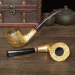 Klassische Herren-Tabakpfeife aus massivem Gold