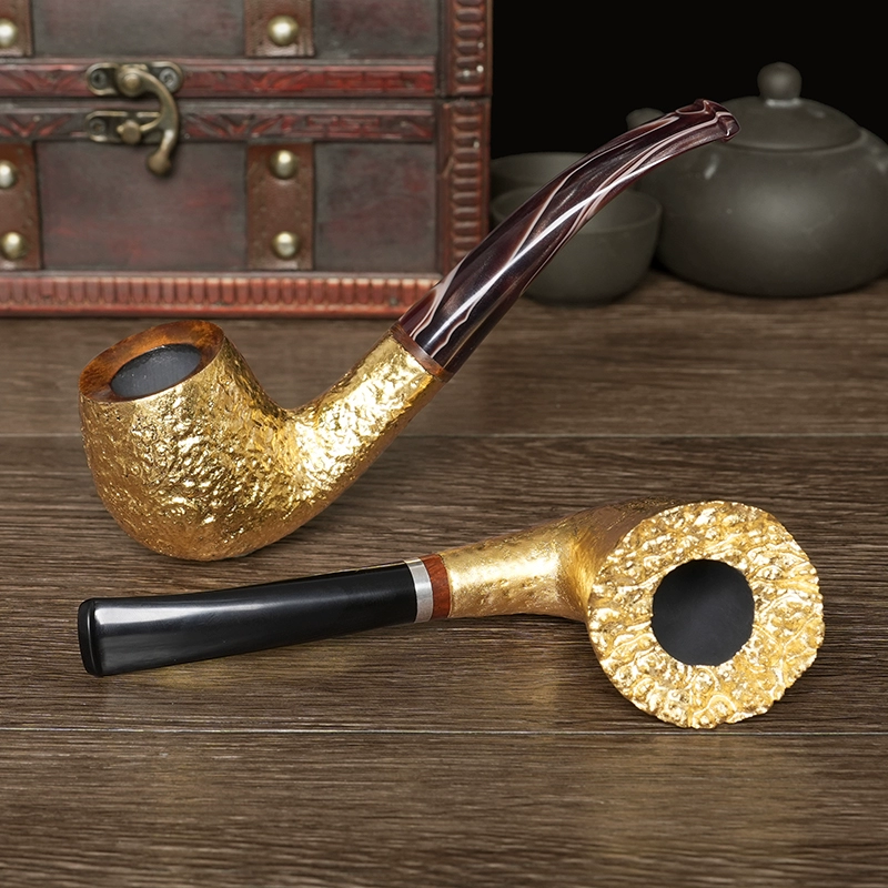 O1CN01GPBZDA1X8AtMdphQY 40012878 Klassische Herren-Tabakpfeife aus massivem Gold